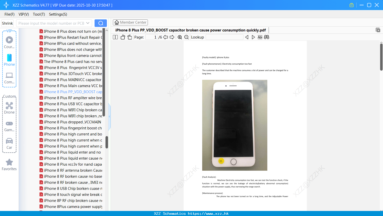 IPhone 8 Plus PP_VDD_BOOST Capacitor Broken Cause Power Consumption Quickly